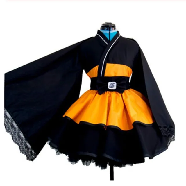 

4 Styles Anime Naruto Lolita Dress Women NARUTO Cosplay Costume Akatsuki Kimono Maid Dress Uchiha Sasuke Lolita Clothes Suit
