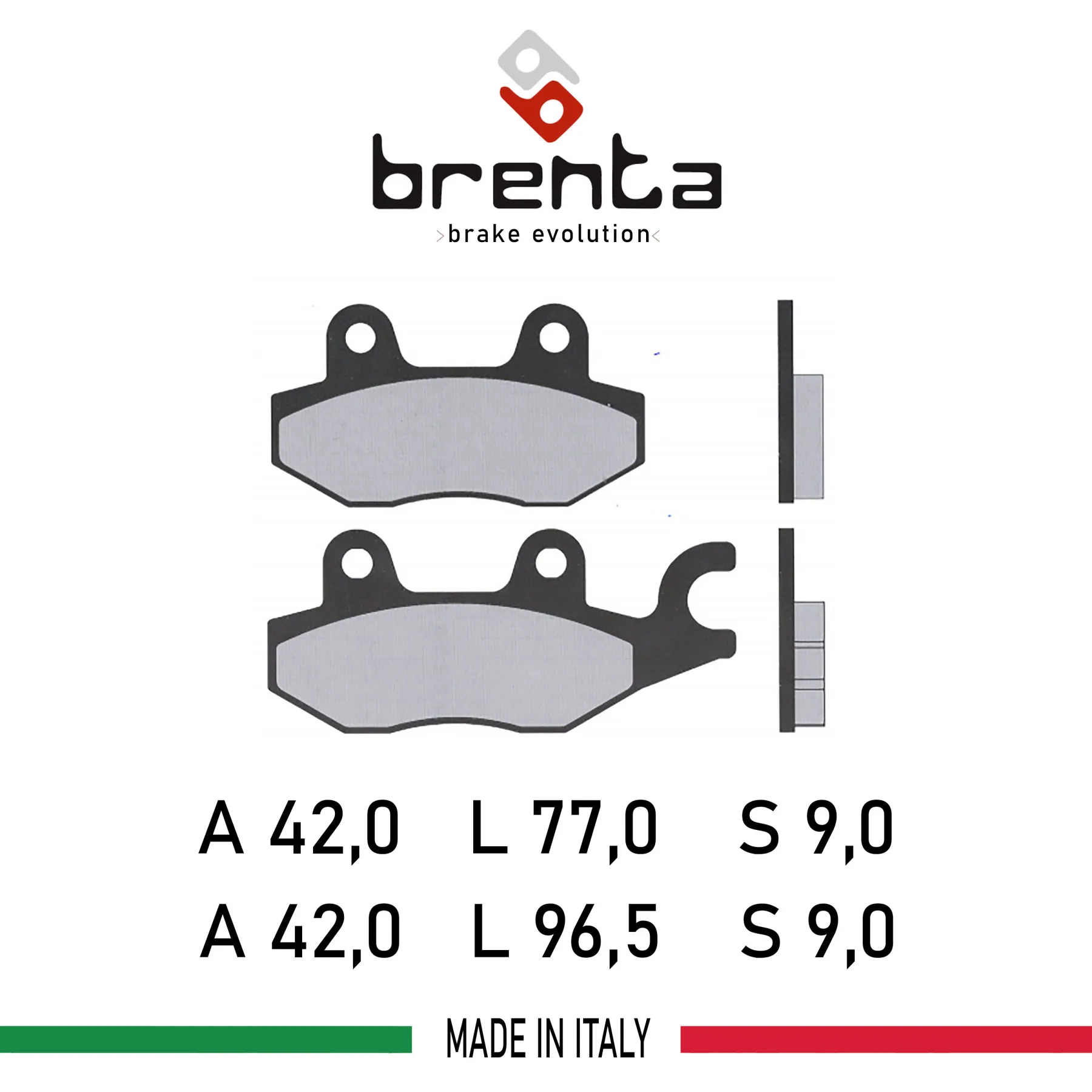 

Brenta for DAELIM SV/SU 125/ VL 250/ S-Four 50/ Roadwin 125/250/ Roadsport R 125/250 FT3021-FA197-Motorcycle-Scooter (!Front!)