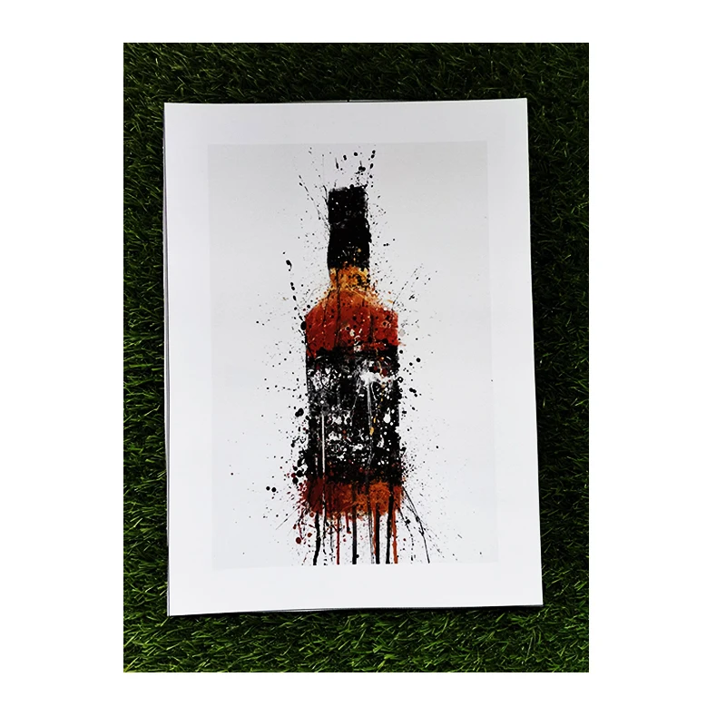 

Canvas Painting The Wine Bottle Posters on The Wall Abstract Colorful Wall Art Picture for Living Room Decoration Home Decor