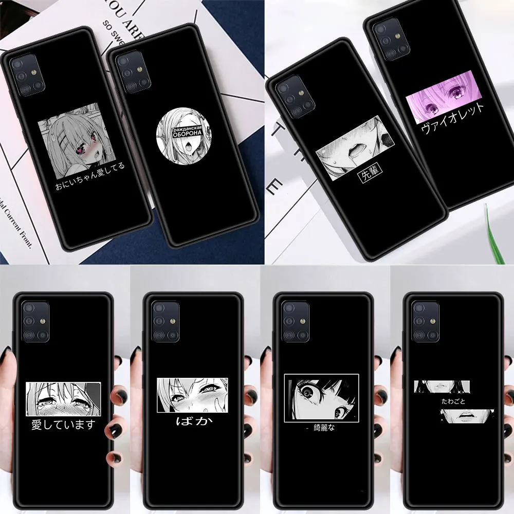 

Aesthetic Anime Girl Capinhas For Samsung Galaxy A71 A51 A21s A52 A72 A31 A41 A11 A01 A91 A42 A12 TPU Caso Black Fundas Para
