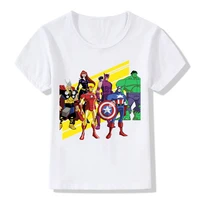 marvel avengers kids t shirt disney superhero ironman captain american hulk print short sleeved tshirts children clothes tops