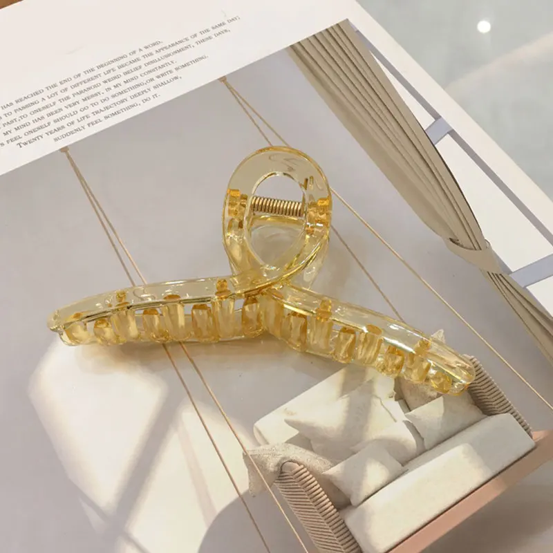 

New Oversize Women Barrettes Acrylic Hair Claws Transparent Hairclips Hairpins Ladies Hairgrips Girls Crab Hair Accessories