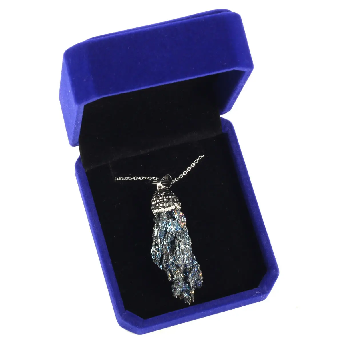 Асимметричная форма серые кварцы ожерелье с кулоном восстанавливающий