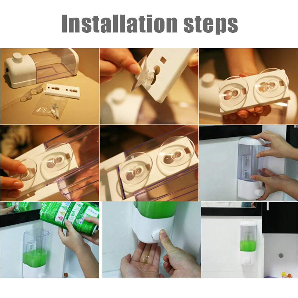 

1000ml Dual Head Wall Mount Shower Bath Washing Lotion Soap Shampoo Dispenser Liquid Soap Dispensers Bathroom Accessories
