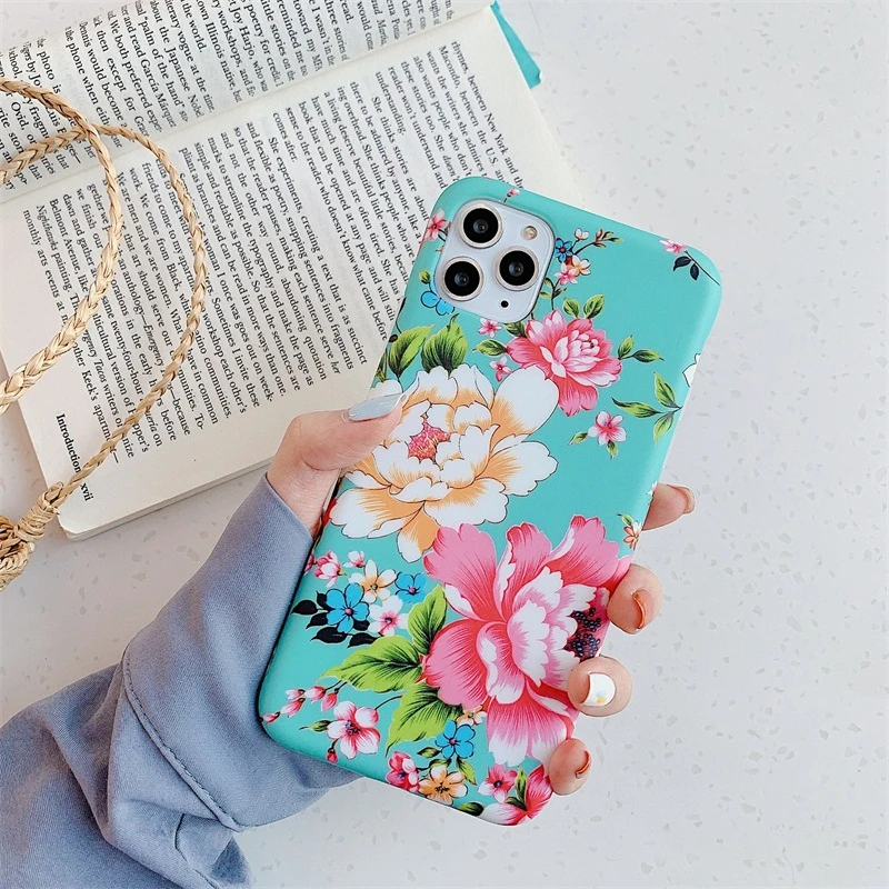 Новый винтажный цветочный чехол для телефона iPhone 11 Pro XR XS Max 7 8 6 6S Plus SE 2020 роскошный
