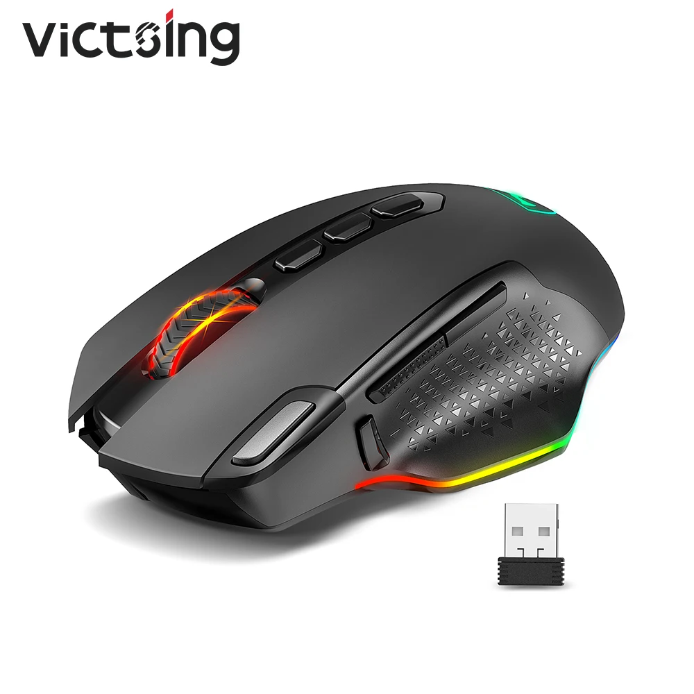 VicTsing PC282 10000 Точек на дюйм Беспроводной игровой Мышь Перезаряжаемые эргономичный