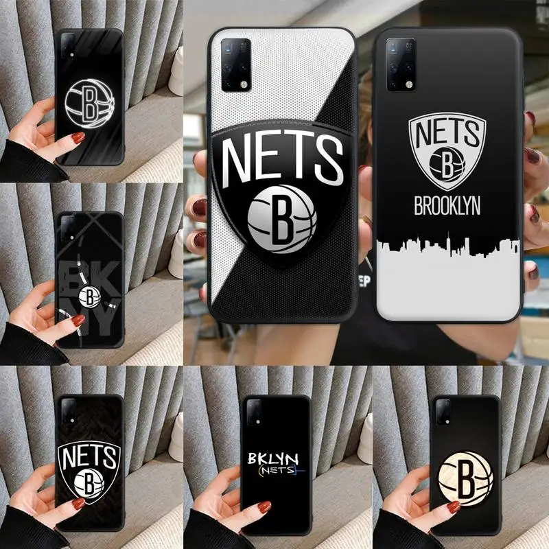 

Brooklyn Nets Black TPU Phone Case for Samsung note3 note5 note7 note8 note9 note10 note20 pro ultra Cover