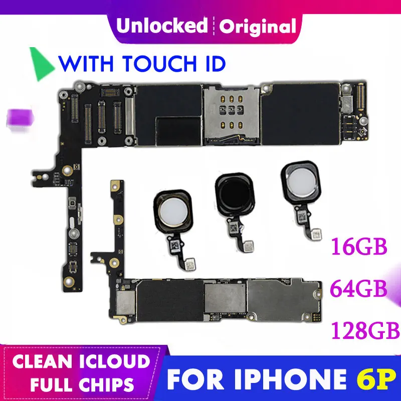 Материнская плата для iPhone 6 Plus 5 16g 64g 128g без Touch ID материнская логическая