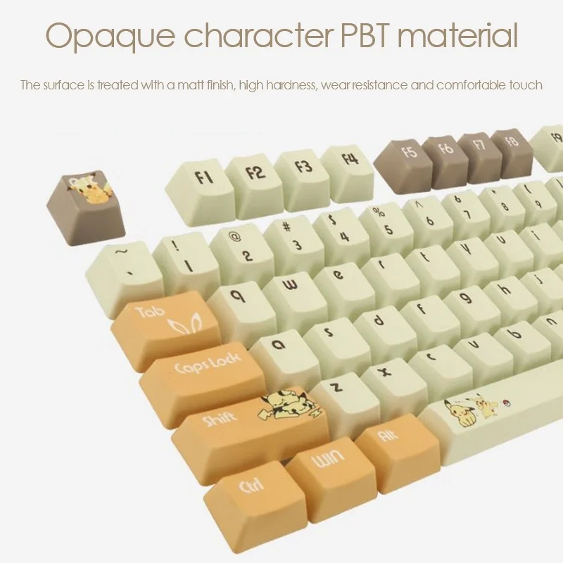

Механическая клавиатура PBT sublimation 108 key, Pikachu, standard, spider, нимация, colorless MX 61 / 87 / 104