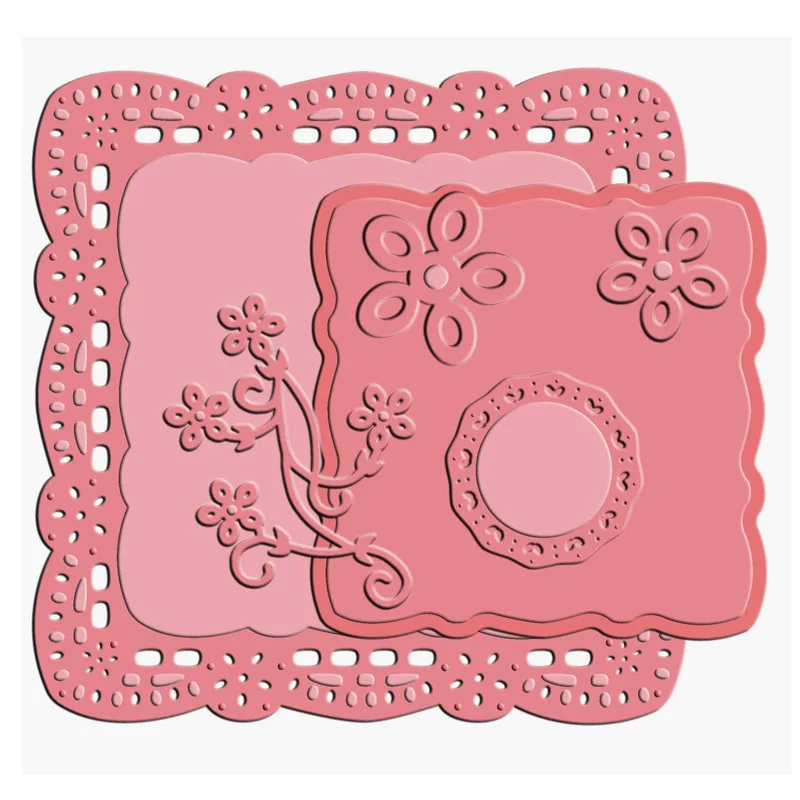 

Lace Flower Frame New 2020 Photo Album Metal Cutting Dies Stencils For DIY Scrapbooking Paper Card Making Decor Craft