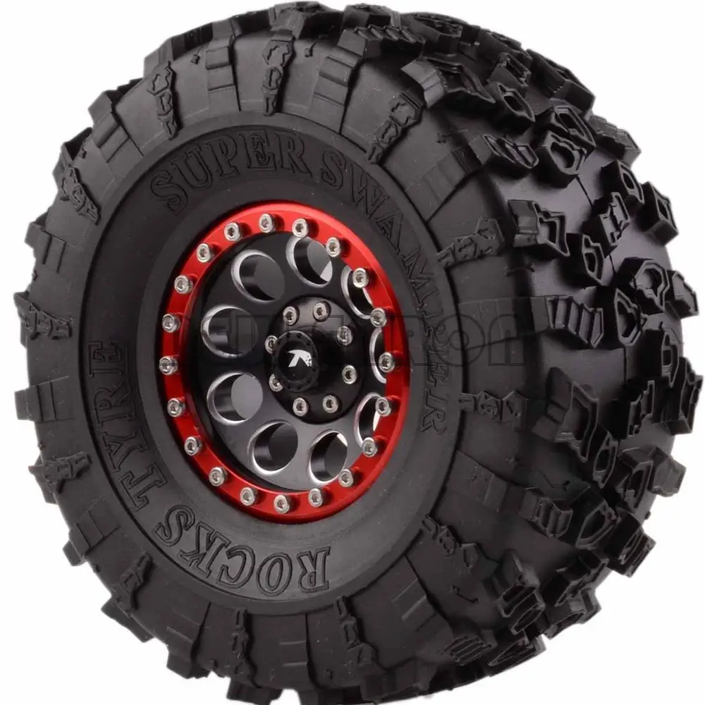 Новые ENRON 4P алюминиевые 2," Beadlock колеса и 132 мм шины для RC 1/10 модели Axial Yeti/Wraith RC Гусеничный