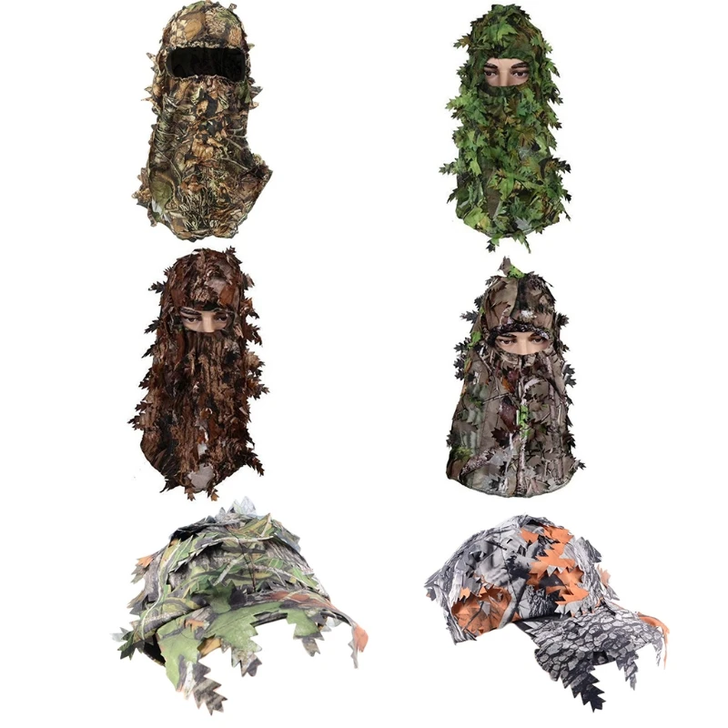 

Maple Leaf Camouflage Headgear Outdoor Riding Sun & Sand Mask Hats Headwear Hunt