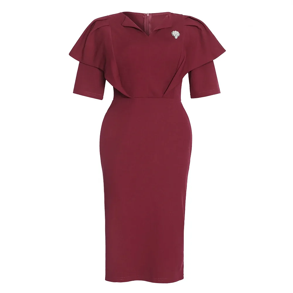 

L-3XL Plus Size 2021 Spring Autumn African Dresses For Women Elegent Fashion Style African Polyester Midi Dress Africa Clothing