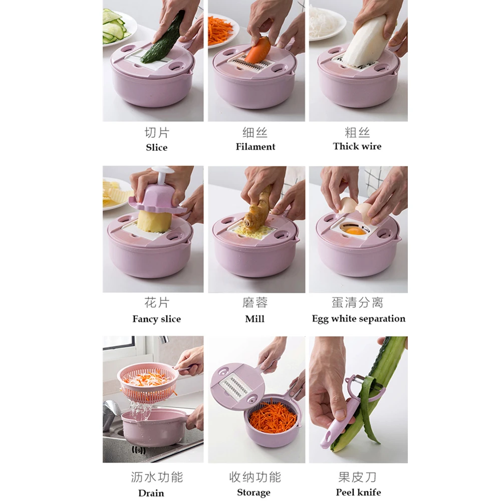 XYj овощерезка мандолин Многофункциональный слайсер круглый картофель резка