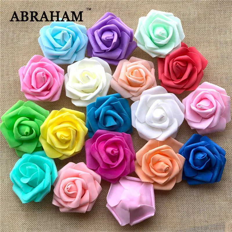 5 см 30 шт./лот большие поролоновые головки роз Искусственные розы цветы