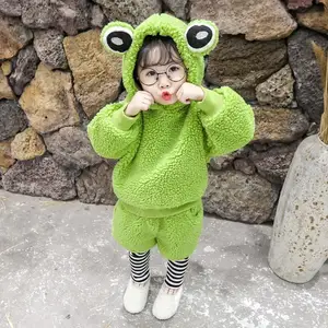 Детская одежда, комплект из 2 предметов, осенне-зимний мультяшный детский спортивный костюм, флисовый спортивный костюм для мальчиков и девочек, зимние костюмы для малышей 12 мес.-5 лет