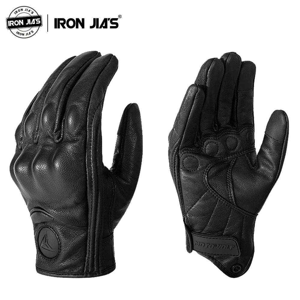 Перчатки для мотоциклистов из натуральной кожи IRON JIA'S водонепроницаемые