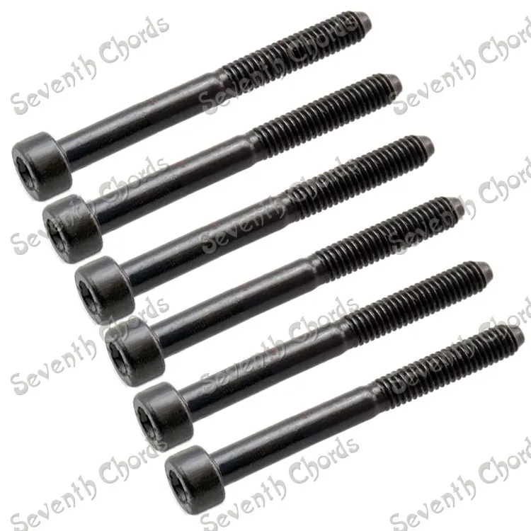 

6 Pcs Tremolo Bridge Saddle Lock String Hexagon Screw/Clamp String Hex Screw Bolt For Electric Guitar M4*44MM