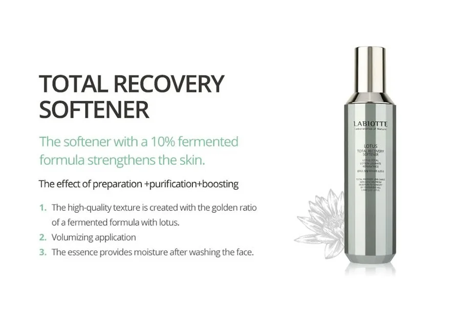LABIOTTE Lotus Total Recovery Softener 150ml Makeup Water Face Toner Anti Aging Wrinkle Moisturizing Whitening Skin Care |