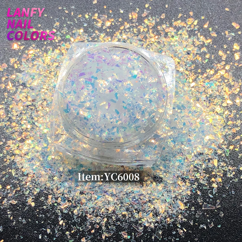 

YC6008 Dip порошок красивый дизайн ногтей Блеск Лазерные Блестки Рождество Снежный сезон блестки пайетки для дизайна ногтей DIY Украшение
