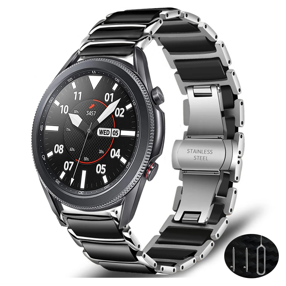

For Samsung Galaxy Watch 3 45mm 41mm Band Luxury Ceramic Strap Galaxy Watch 46mm Active 2 Amazfit Bip Huawei Watch Gt 2e 2 Strap