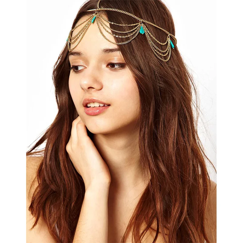 Украшение для волос повязка на голову головные повязки модная индийская