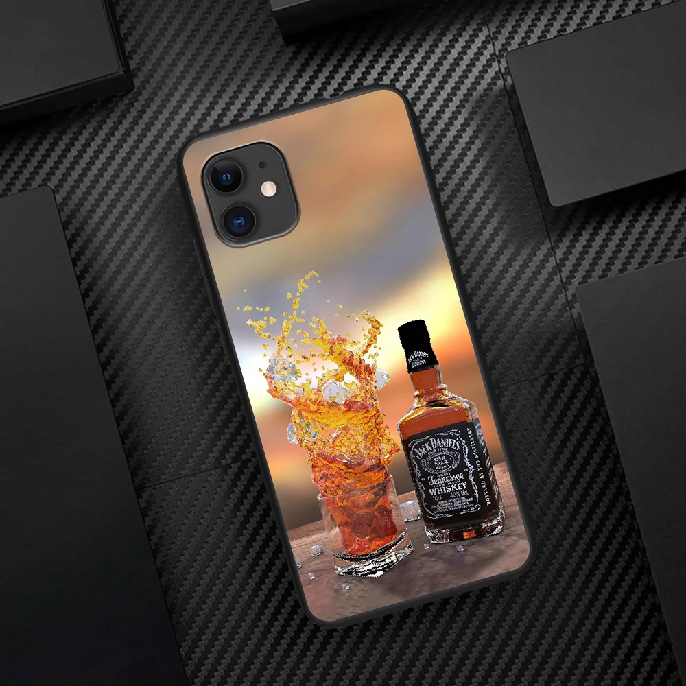

Jack Whiskey DANIELS Alcohol Phone Case For Iphone 5 5S SE 2020 6 6S 7 8 Plus 11 12 Mini X XS XR Pro Max black Etui 3D Cover