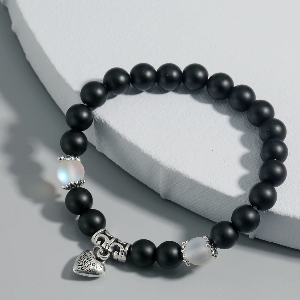 Ожерелье из натурального матового черного оникса OAIITE 108 ожерелье бусин Japamala