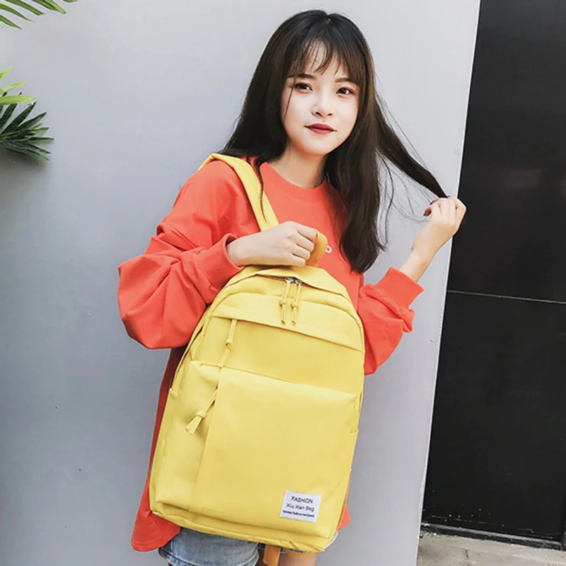 

New Waterproof Nylon Backpack For Women Multi Pocket Travel Backpacks Female School Bag For Teenage Girls
