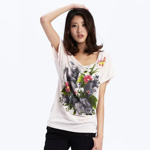 

Women sky blue Shirt Fashion T-ShirtT Shirt Tees short sleeve