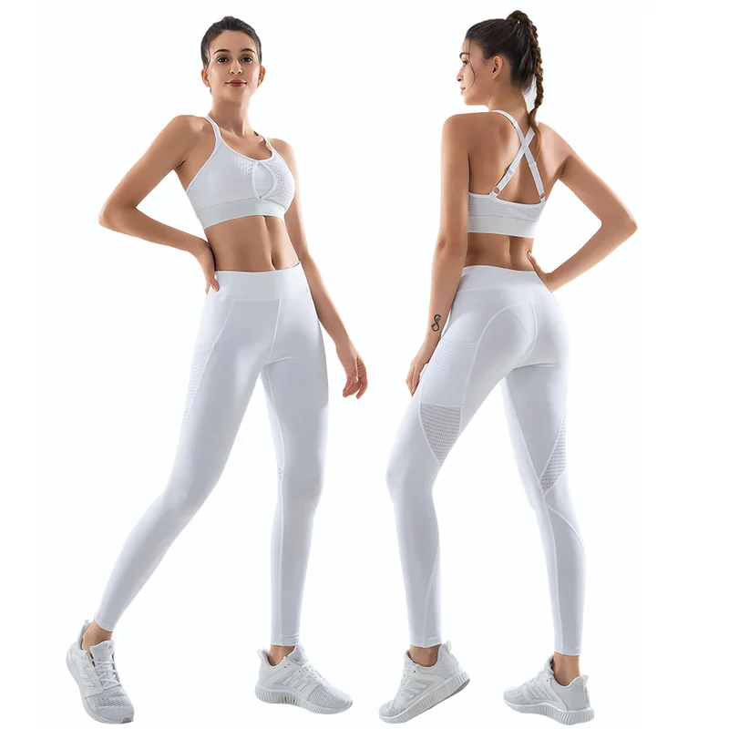 Женские спортивные комплекты с высокой талией леггинсы для бега бюстгальтер