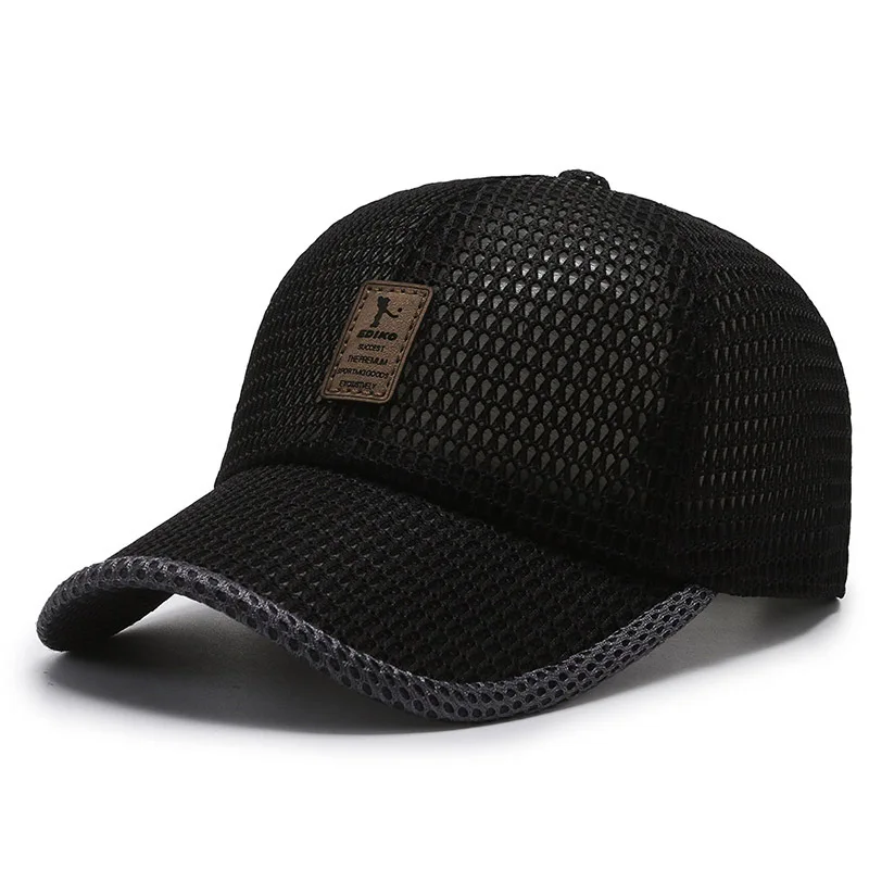 

Summer net cap men's flip-edge breathable large mesh won the bidding baseball cap sunscreen leisure sports cap