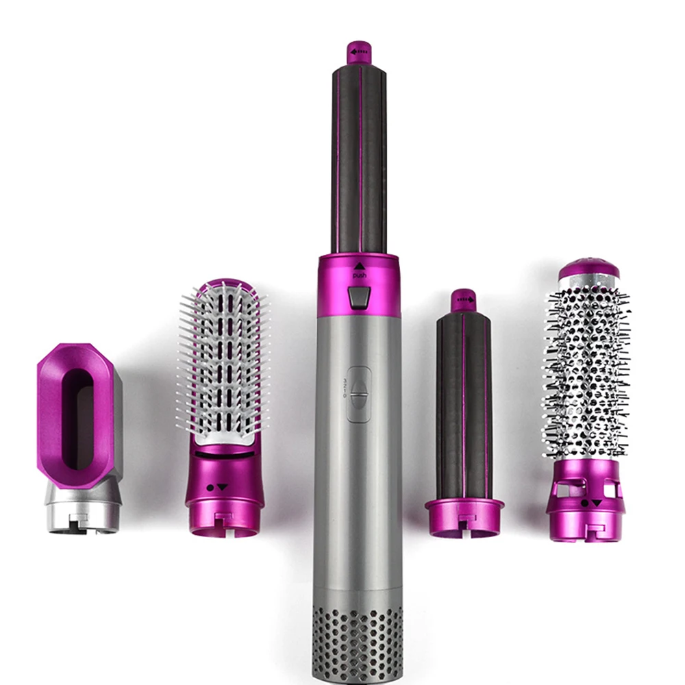 

Electric Hair Dryer Blow Dryer Comb Rotating Hot Air Brush 5 In 1 Hairdryer Hair Blower Brush Hair Curler Curling Iron Styler