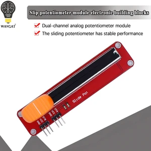 Потенциометр WAVGAT, 10K, Линейный модуль, двойной выход для электронного блока Arduino