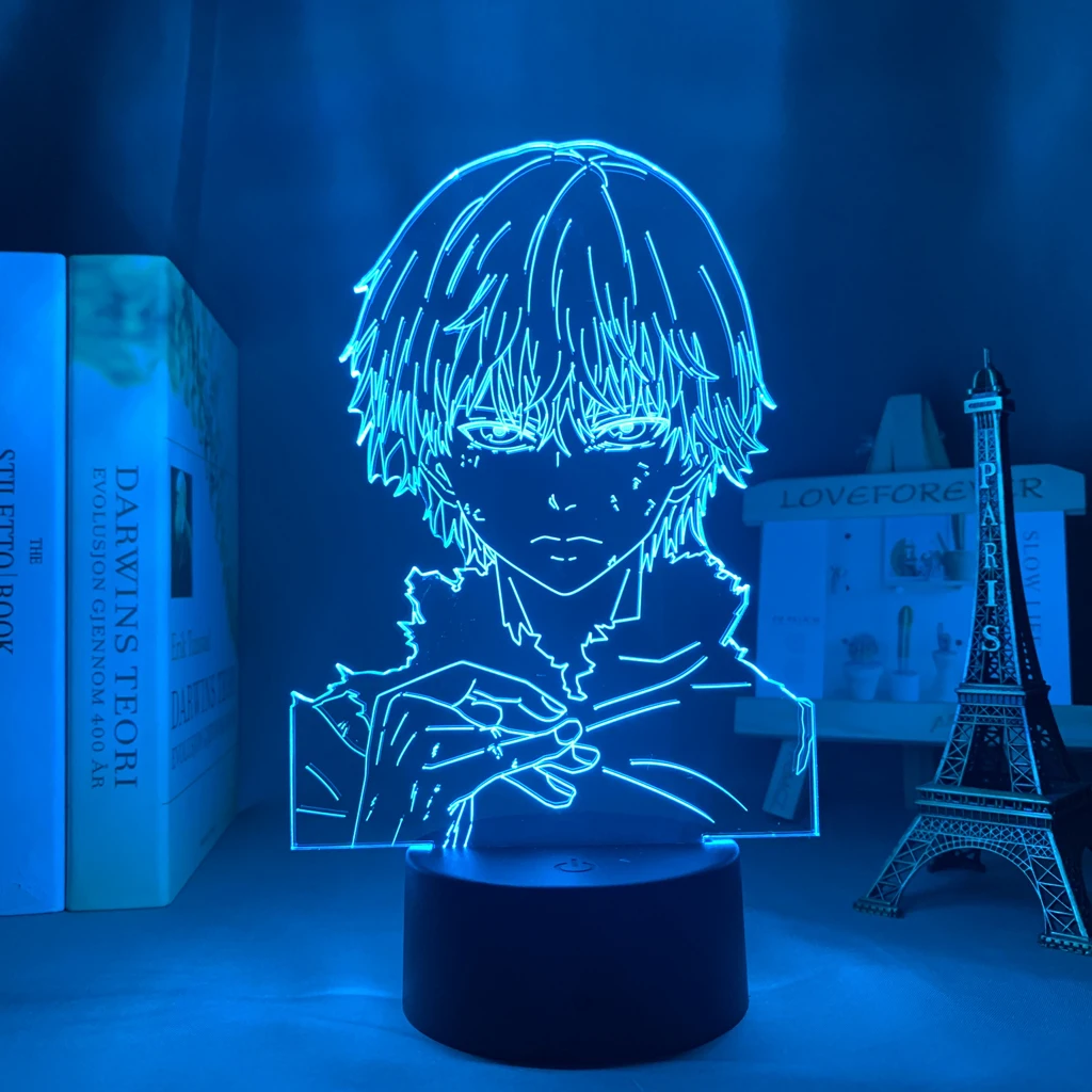 

AnimeTokyo Ghoul Ken Kaneki 3d Lamp for Bedroom Decor Nightlight Cool Birthday Gift Acrylic Led Night Light Anime Tokyo Ghoul