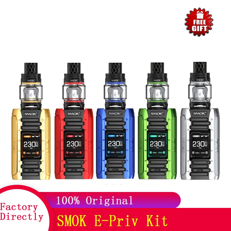 Оригинальный SMOK E Priv бокс мод набор Vape электронная сигарета 230 Вт испаритель