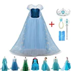 2020 платье для девочек, костюм для косплея Анны и Эльзы на Хэллоуин, летние платья, платье принцессы Эльзы для девочек, одежда для дня рождения
