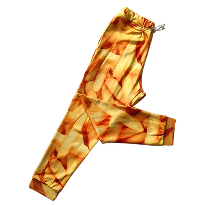 OGKB Jogger Брюки мужские модные свободные пищевые 3D спортивные штаны с принтом картофеля фри чипсы уличная одежда размера плюс 5XL костюм мужские спортивные штаны