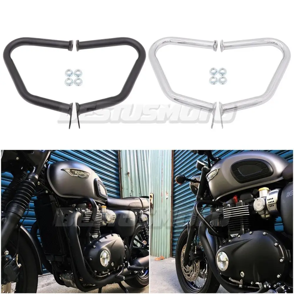 Мотоцикл Защита двигателя Crash Bars для Triumph Bonneville T100 T120 Bobber Thruxton 1200/R Street Cup/Twin Speed Twin