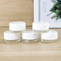 7ml refillable limpid glass gifts vials cosmetics lotion jars hyaline vitreous cream skin care products empty bottles 10pcs
