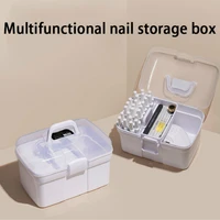 nail art box manicure tool box nail toolbox portable nail storage box nail art professional manicure storage acrylic tool box