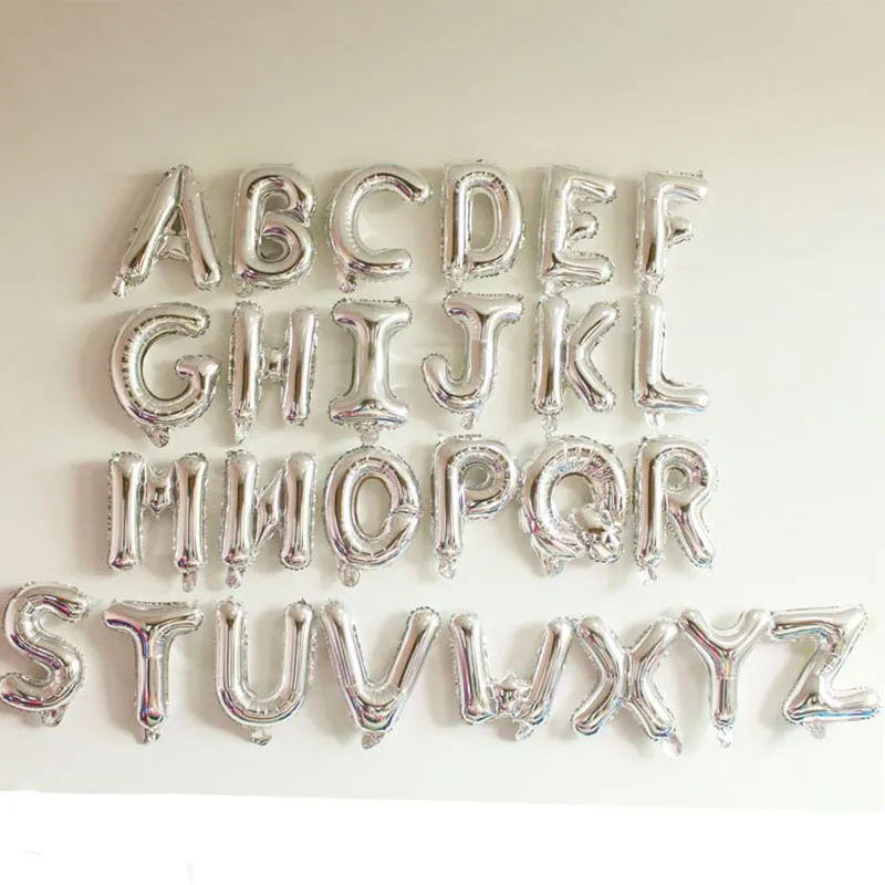 

16inch rose gold silver A-Z number letter alphabet foil balloon wedding event christmas halloween festival birthday party B12-52