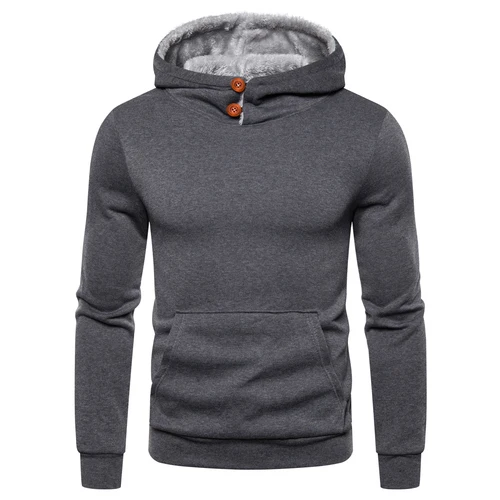 Dark Gray Miicoopie Для мужчин s толстовки осень новая Для мужчин из флиса, с длинным рукавом, пуловер, худи, свитер - Цвет: Dark Gray