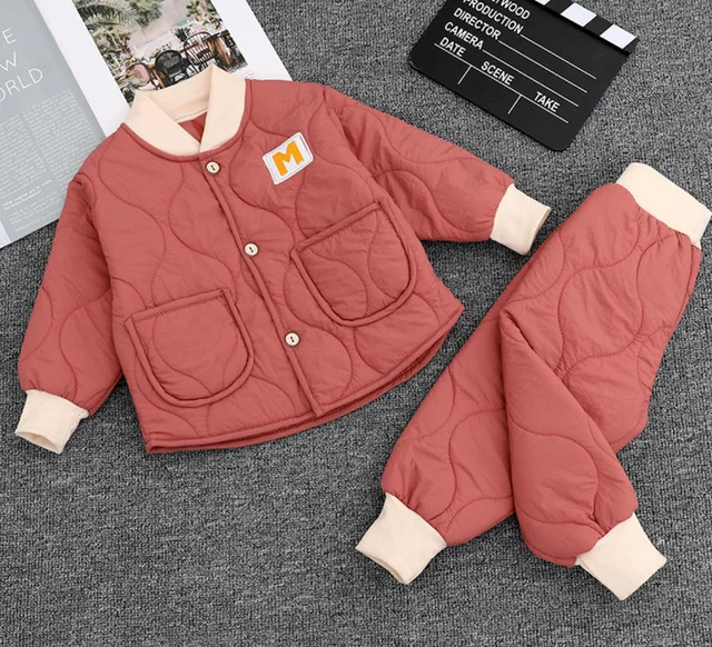 

Детский осенне-зимний флисовый костюм из хлопка, Детская Хлопковая одежда, костюм для отдыха, комплекты детской одежды P5001