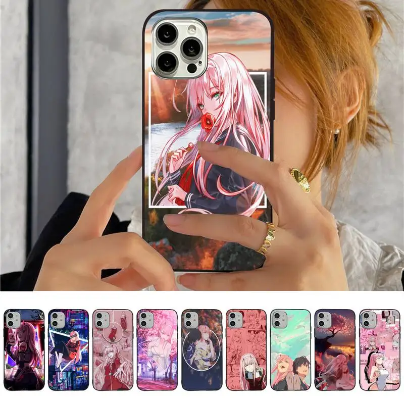

Zero Two Darling in the FranXX Phone Case For iPhone 13 11 8 7 6 6S Plus X XS MAX 5 5S SE 2020 XR 11 pro DIY Funda