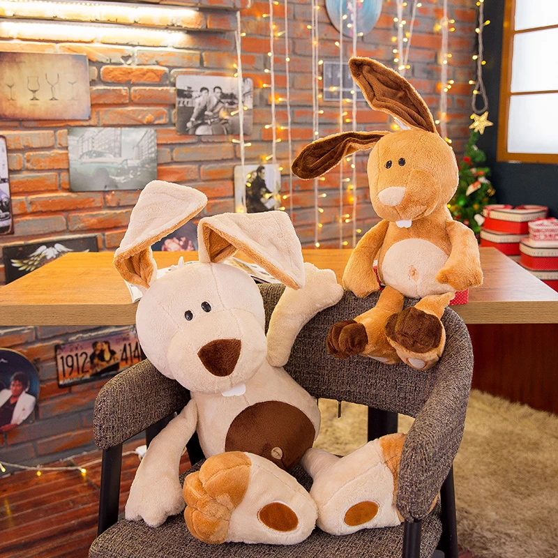 Настоящий Кролик плюшевая игрушка мягкие куклы животных милый кролик с большой