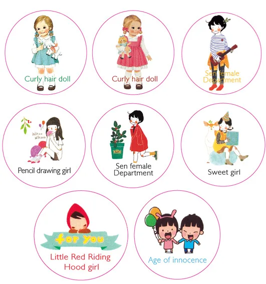 

1pcs DIY Cartoon Paper Washi Tape hood doll Sweet girl Decorative Adhesive Tape stickers/School Supplies 20mm*10M