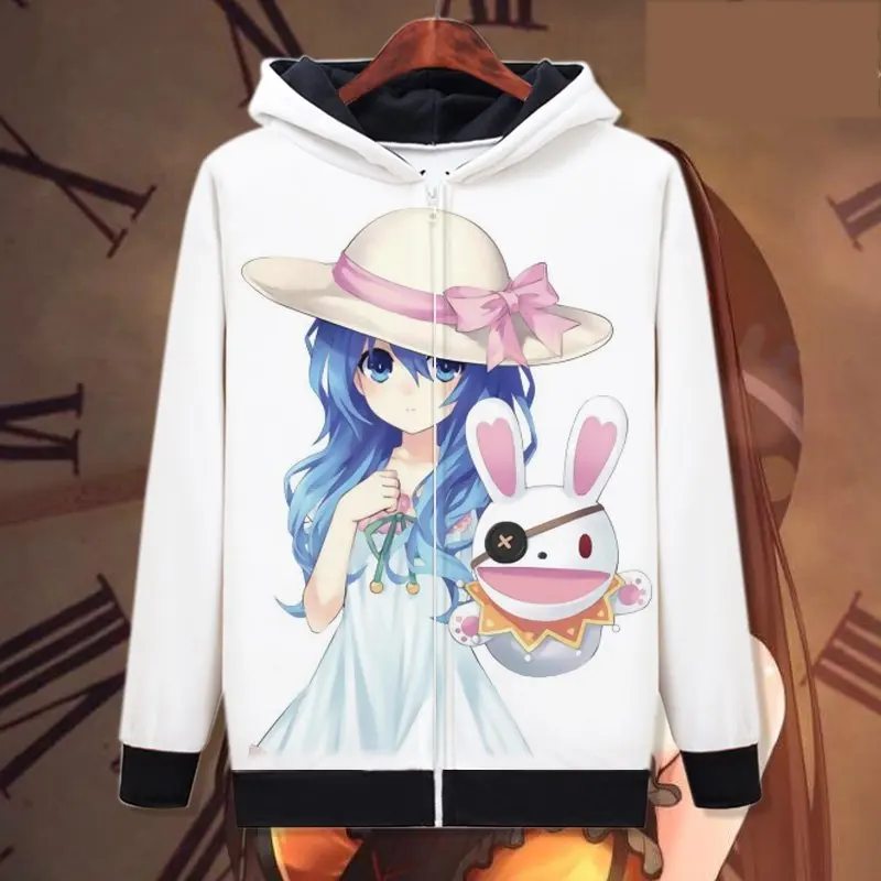 Мужская и Женская флисовая куртка на молнии с принтом|Костюмы аниме| |