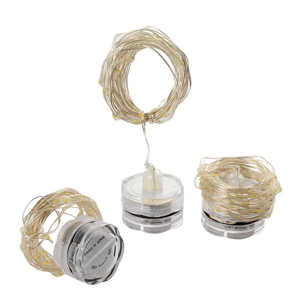 

1M/2M LED Underwater Candle Submersible Copper Wire String Light Vase Bottle Fairy Light for Wedding Party