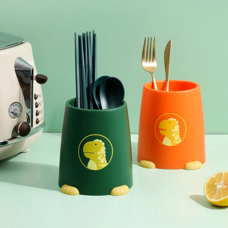 

Cartoon Desktop Chopstick Holder Chopstick Cage Household Kitchen Chopsticks Basket Barrel Storage Box Rack